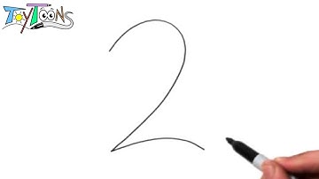 How to Turn Number 2 into a Swan | Step by Step Drawing Guide Tutorial / Fun & Easy!