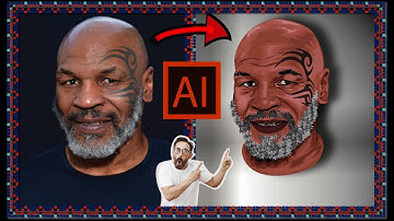 vector portrait-cartoon speedart for "iron" MIKE TYSON [adobe illustrator]