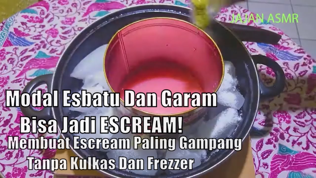 Resep membuat Es Krim Pakai Kaleng Tanpa Kulkas YouTube