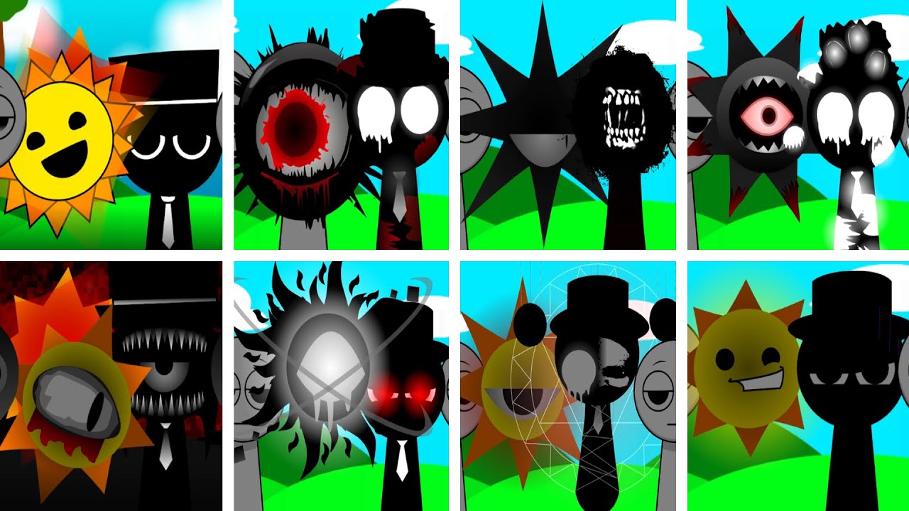 Incredibox - Sprunki but ONLY Mr. Black and Mr. Sun Everyone in one