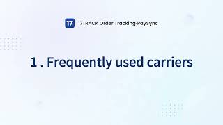 17TRACK Shopify APP -  Settings