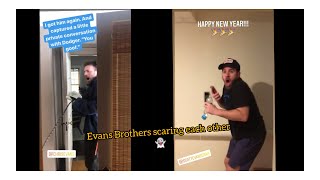 Chris and Scott Evans Scaring each other for 1 and a half minute straight - IG