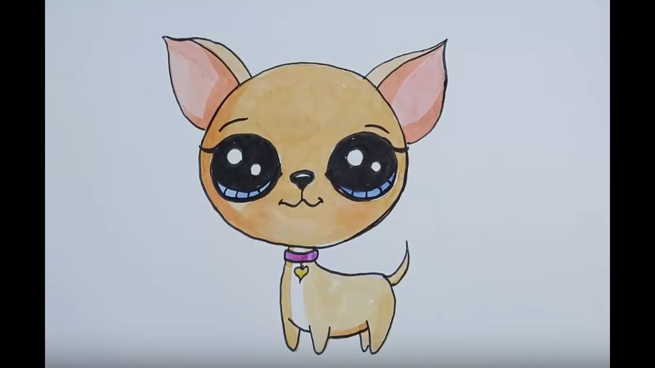 HOW TO DRAW A CUTE KAWAII CHIHUAHUA - YouTube