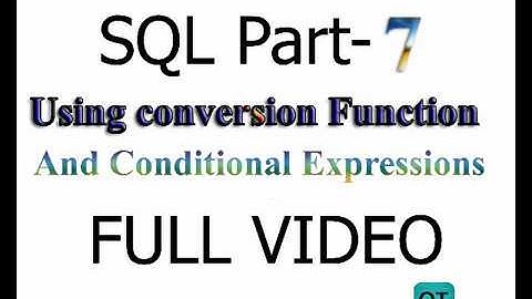 Using conversion function and condiional expressions