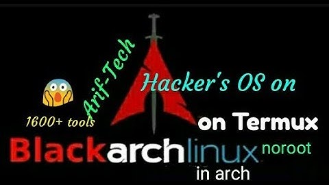 #blackarch  install-Blackarch on #Termux BlackArch is an Arch Linux based [noroot] on Android-2017
