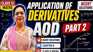 APPLICATION OF DERIVATIVES (6.1)//AOD// PART2//NCERT SOLUTION CLASS 12TH //#maths_with_ritu_mahajan