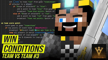 WIN CONDITIONS for Team vs Team | Minecraft Skript Tutorial - Episode 3