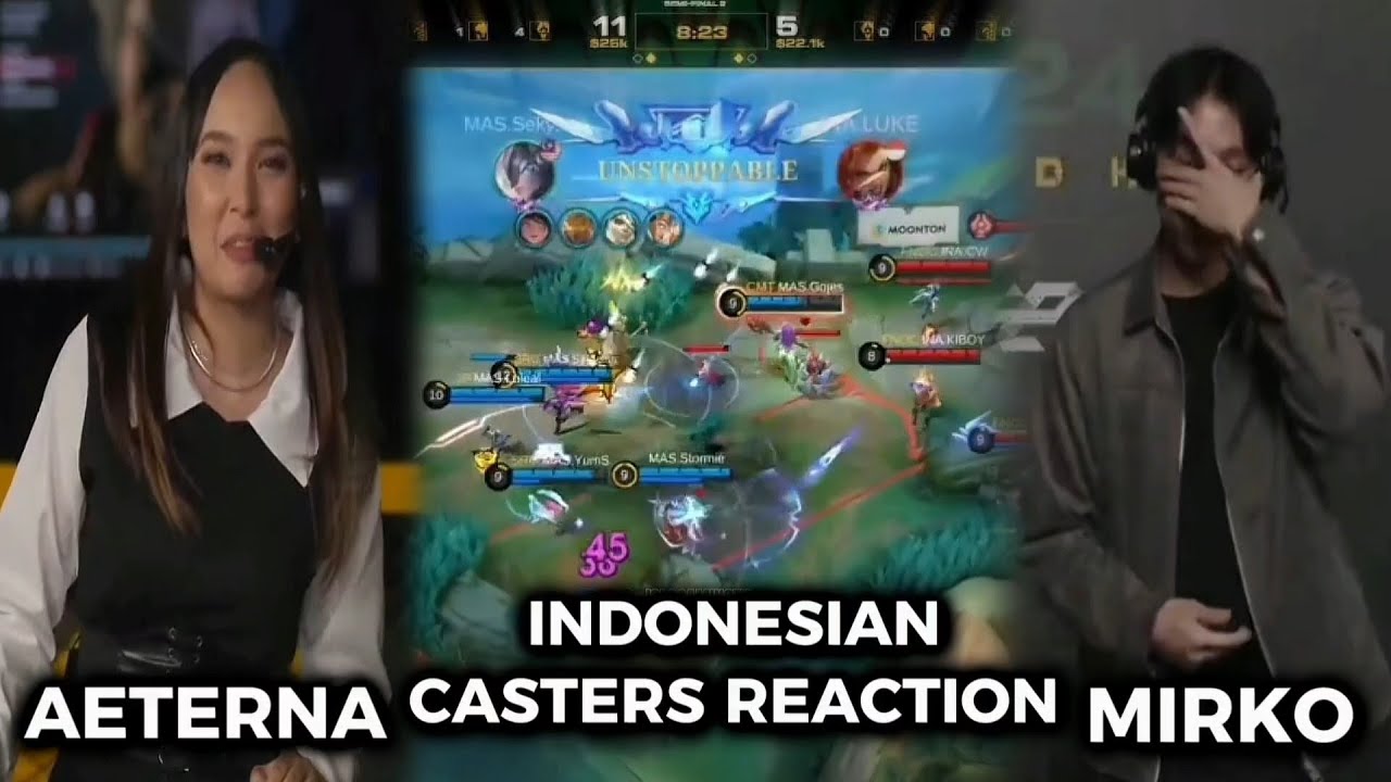 INDONESIAN CASTERS AETERNA AND MIRKO REACTION TO TEAM INDONESIA VS ...