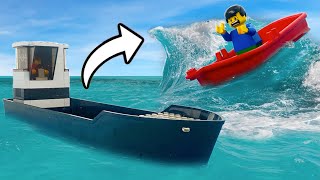 : I Tested Lego Boats in The Ocean!
