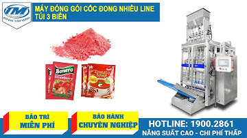 Máy đóng gói cốc đong nhiều line túi 3 biên