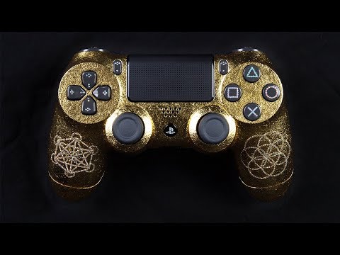 Lux DualShock 4 Controller for PS4 in 24k yellow gold and diamonds