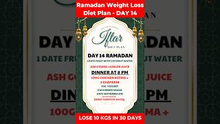 Ramzan Weight Loss Diet Plan || DAY 14 || DOCTOR SPANDANA ramadan ramzan  ramadandietplan iftar