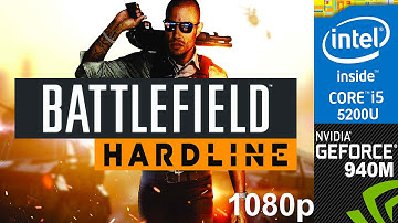 Battlefield Hardline on HP Pavilion 15-ab032TX, Medium Setting 1080p, Core i5 5200u + Nvidia 940m