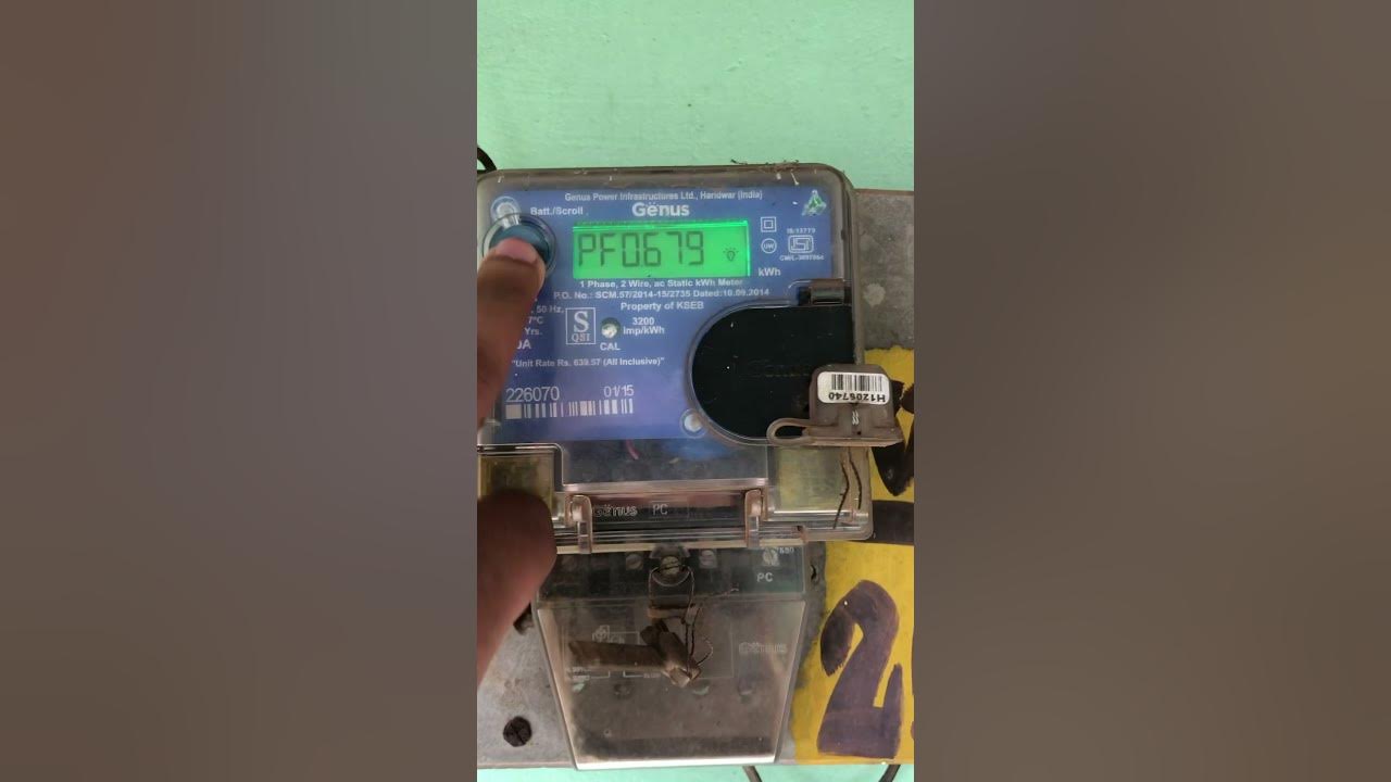 GENUS METER SELF READING KSEB METER READING YouTube