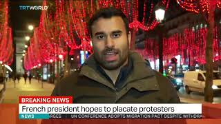 Macron takes soft tone on France protests screenshot 4
