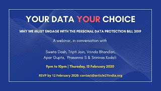 Webinar on Personal Data Protection Bill, 2019 Guía