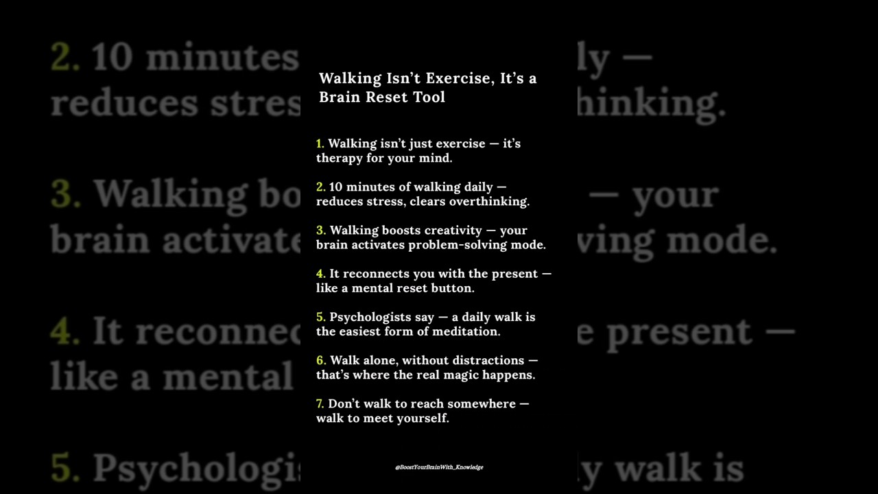 Walking Isn't Exercise, It's a Brain Reset Tool