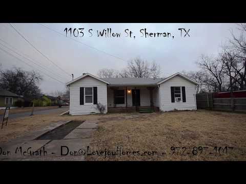 1103 S Willow St, Sherman, TX home video tour