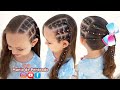 Penteado Infantil Lateral com Ligas ou Rabo de Cavalo | Side Hairstyle with Rubber Band or Ponytail