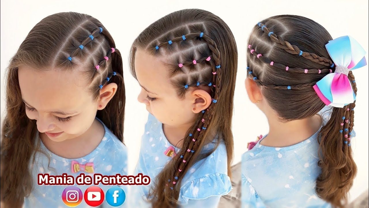 Penteado Infantil Fácil e Rápido com - Mania de Penteado