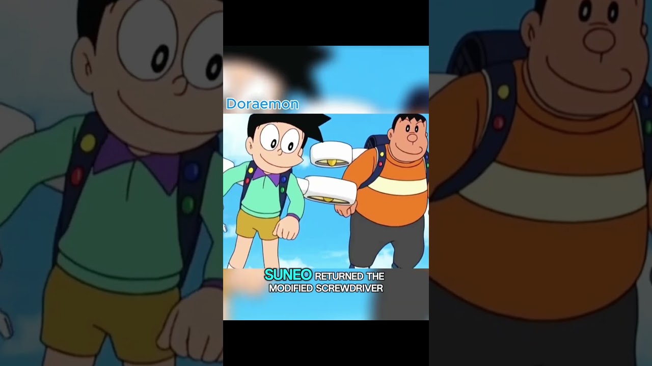 Дораэмон специально сделал подарок для Нобиты. 