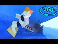 Surfing minecraft 360vr  shark attack