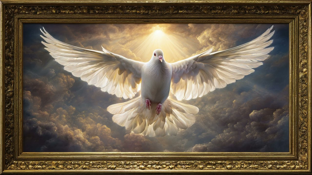 Pantalla Elegante 4K | Paloma Blanca y Luz Celestial | Arte para TV 2 Horas Sin Música