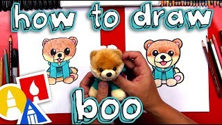 Learn how to draw boo, the cutest dog in world! visit gund purchase
monsteroo boo https://goo.gl/tzvuft parents, watch until end of this
video ...