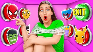 1000 Gizemli Düğme Mücadelesi #6 | Sadece 1 tanesi kaçmana izin veriyor Multi DO Challenge