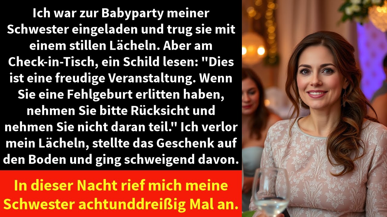 Ich war zur Babyparty meiner Schwester eingeladen und trug sie mit einem stillen Lächeln.