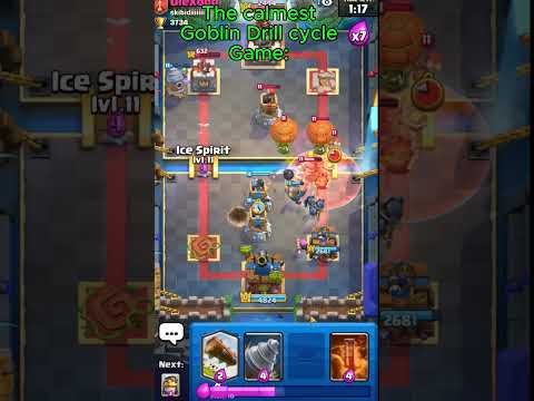 The calmest Goblin Drill game #clashroyale #goblin #skill
