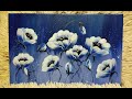 Рисуем цветы акрилом. Acrylic Painting / Нow to draw flowers / Easy for beginners / Tutorial