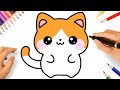 HOW TO DRAW A CUTE CAT EASY ????