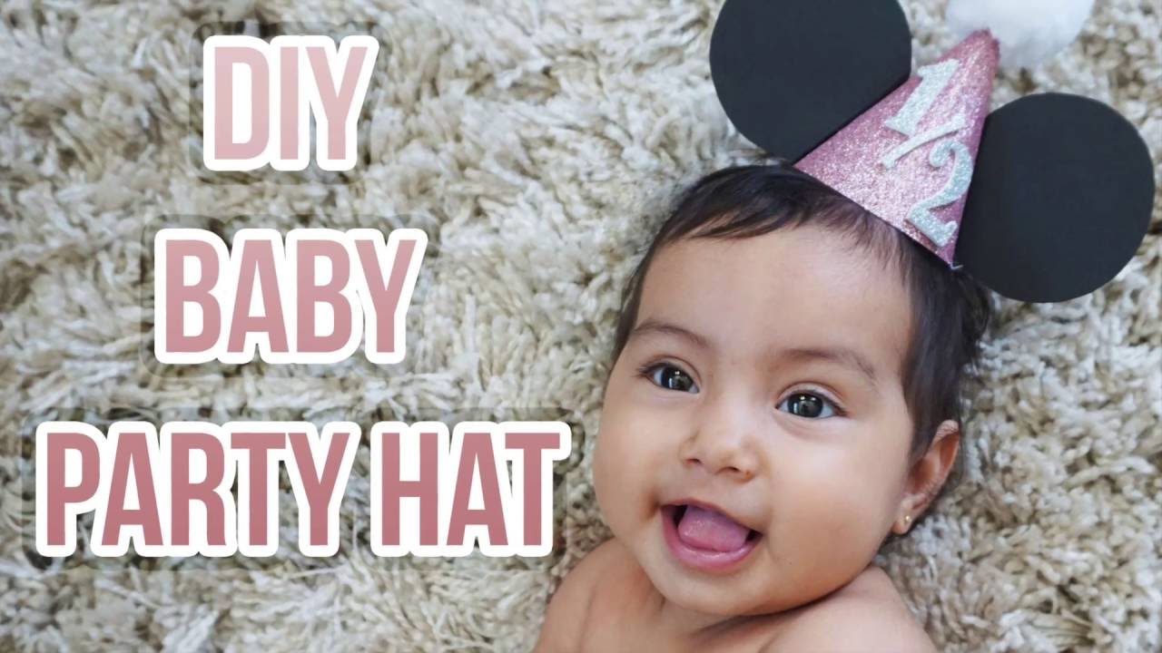 diy baby party hat first birthday half birthday more youtube