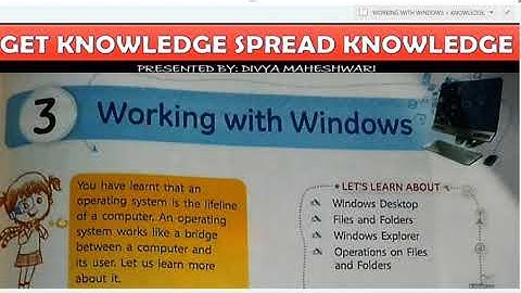 COMPUTER IT MATRIX PART-2 CLASS-4 CH-3 WORKING WITH WINDOWS