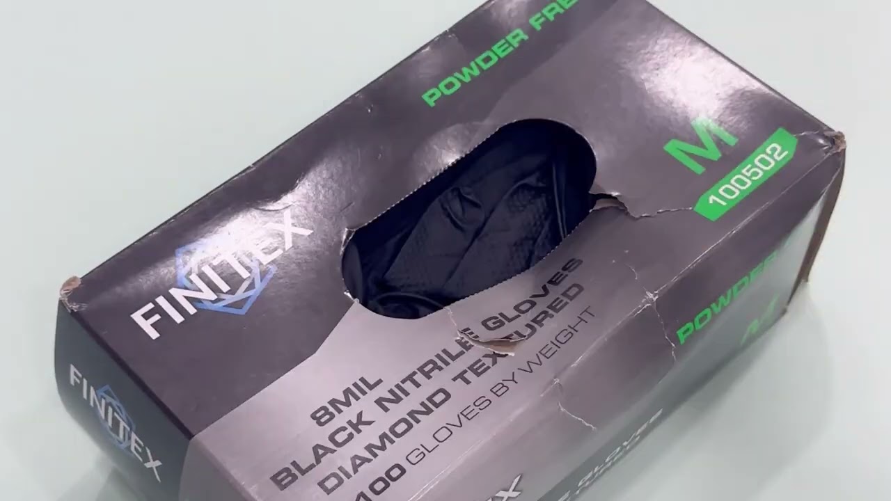 Black Heavy Duty Nitrile Gloves for Automotive, Cleaning & DIY (8Mil Thick)