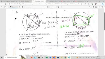 CIRCLE THEOREM CXC GCSE SAT PAST PAPER