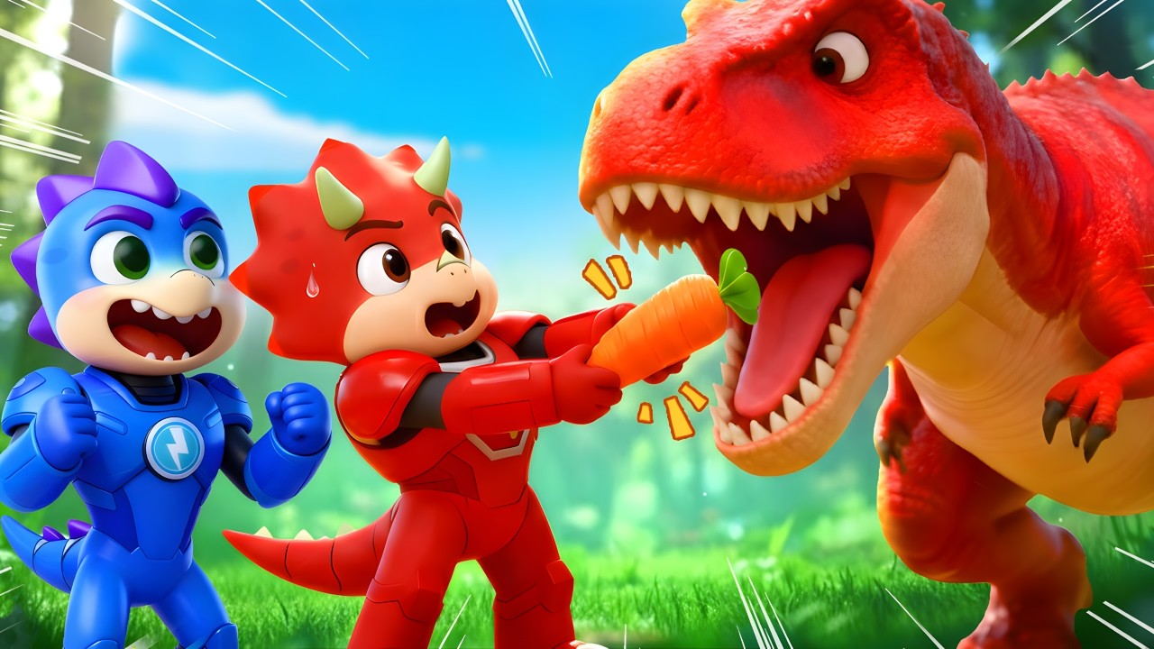PYRO's Afraid of T-Rex DINOSAUR! What Happened? | Funny Story | Dino Action Animation