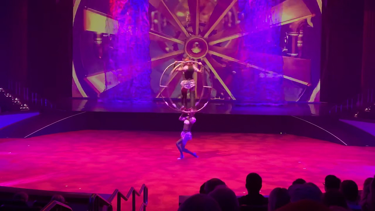 Aerial trio wheel . Dolls in steampunk.