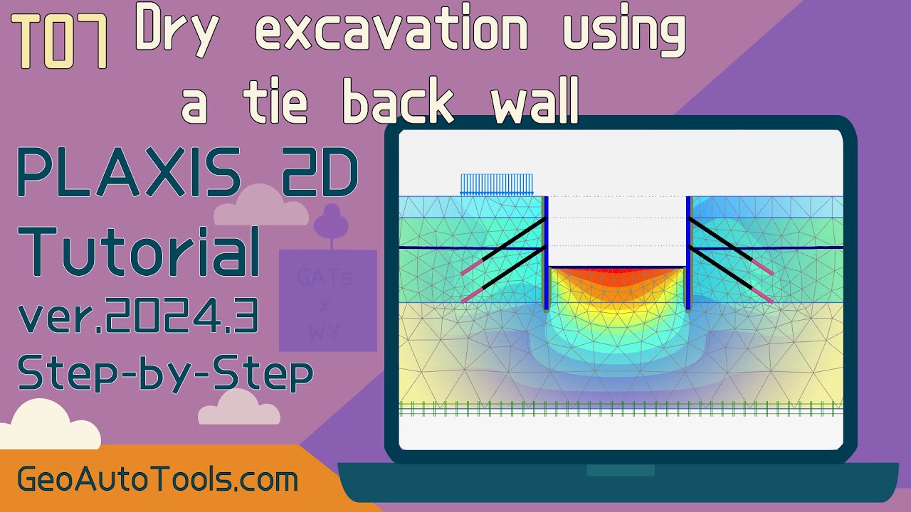 🎥 PLAXIS 2D 2025 Tutorial 7 – Dry Excavation Using a Tie-Back Wall ...