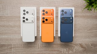 Iphone 17 Pro Max In All Colors - Cosmic Orange, Deep Blue, Silver