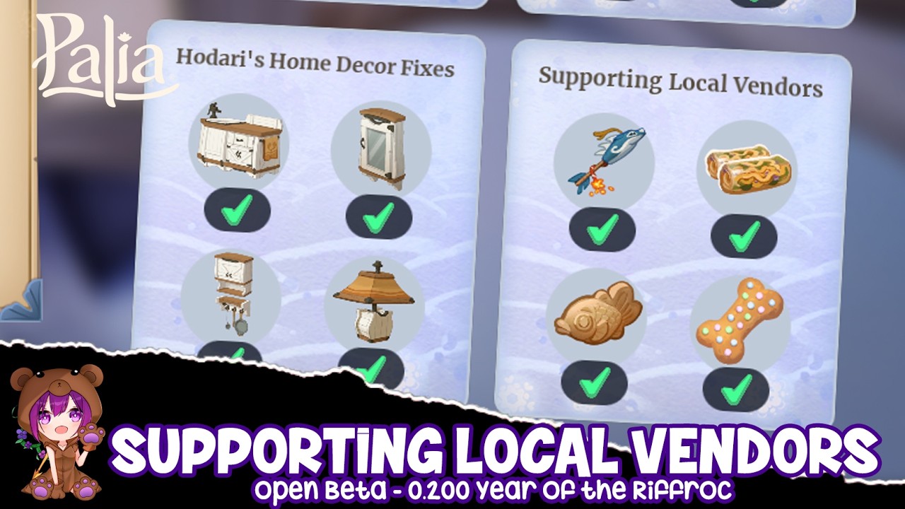 Palio Riffroc Supporting Local Vendors Bundle | Palia Year of the Riffroc Patch 0.200 ...