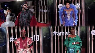 WATCH MOMENT FEMI ADEBAYO, JOKE SLIVER, LAFEET ADEDIMEJI AND ADUNI ADE STORM AMVCA TENTH EDITION