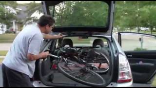 How to put a full-size bike in the Prius