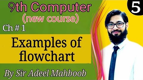 Examples of Flowchart | 9th computer new book chapter 1