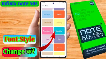 how to change font style in infinix note 50s | infinix note 50s font style change
