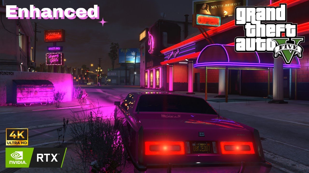 GTA 5 Enhanced Edition Online - a Night in Los Santos 4K Max setting ...