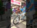 Riding cycle in the mall