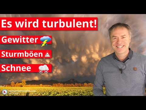 Turbulente Wetterumstellung mit Kaltluft, Graupelgewittern, Sturmböen & Wintereinbruch in den Alpen