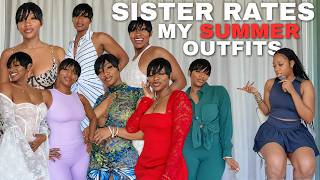 MY SISTER RATES MY @FashionNova SUMMER OUTFITS | TANAANIA